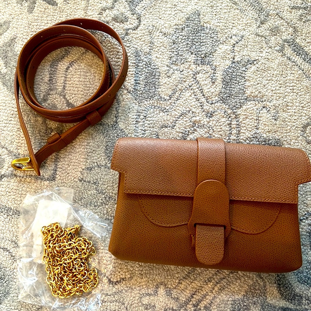 Aria belt bag chestnut - comes with beveled chain